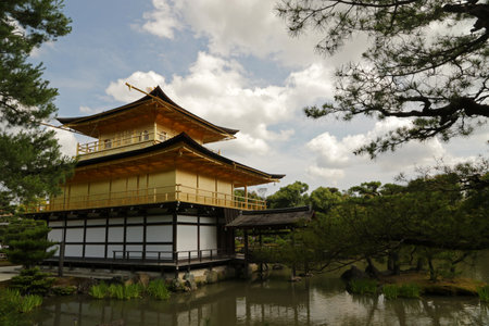 Kinkaku-ji, Temple of the Golden Pavilion, Kyoto, Japanの写真素材