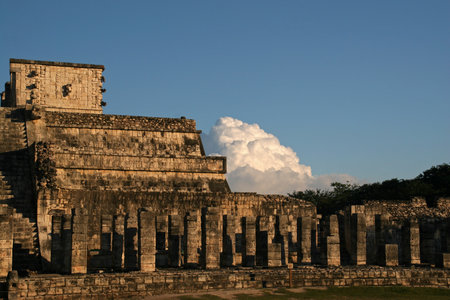Temple of the Warriors in Chichen Itza complex, Yucatan, Mexico
