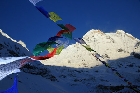Annapurna South â 7,219 m (23,684 ft), Annapurna Massif, Himalayas, Nepalの写真素材