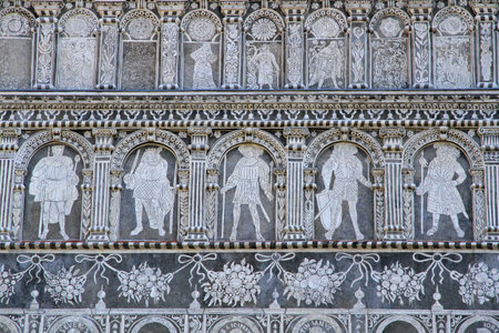 Details of Krasiczyn Castle is a Renaissance castle in Krasiczyn, Polandの写真素材