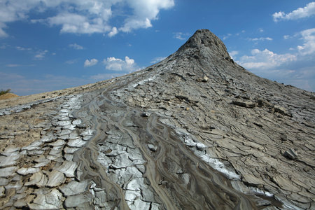 Mud volcano in Berca Mud Volcanoes area in Romania