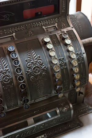 Antique portuguese cash registerの写真素材