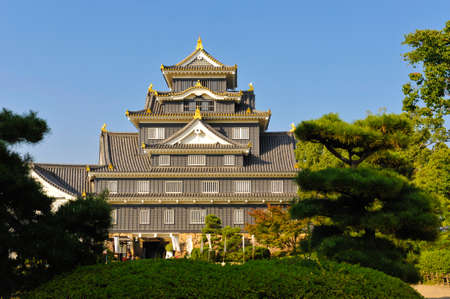 castle in okayama japanのeditorial素材