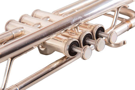 One Trumpet on white backgroundの写真素材