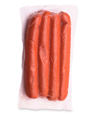 one piece of thr smoked sausageの写真素材