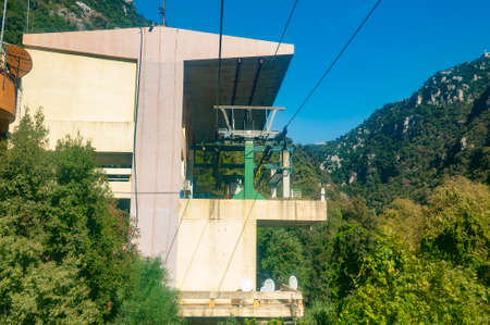 Jeita grotto cableway.ropeways near big grotto in Lebanon.excursion in the mountains. beautiful nature. wonder of the world.zoo.の写真素材