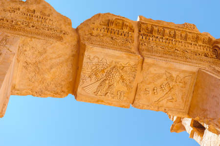 Baalbek Ancient city in Lebanon. Heliopolis temple complex near the border with Syria.の写真素材