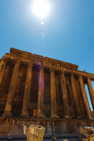 Baalbek Ancient city in Lebanon.Heliopolis temple complex.near the border with Syria.remainsの写真素材