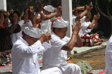 Hindus celebrate Nyepi in Karanganyar, Central Java, Indonesiaのeditorial素材