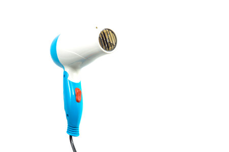 hair dryer isolated on a whiteの写真素材