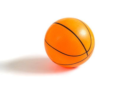 toy basketball for kids isolated on a whiteの写真素材