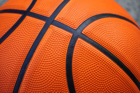 Close-up of rubber basketball suitable for background.の写真素材