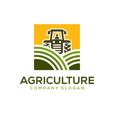 agriculture vector logo design templateのイラスト素材