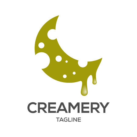 Creamery logo design templateのイラスト素材