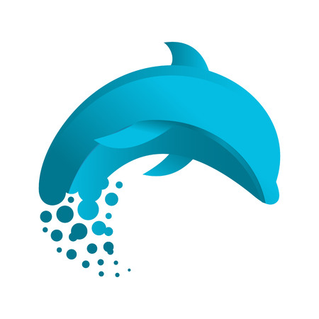 Dolphin vector element design inspirationのイラスト素材