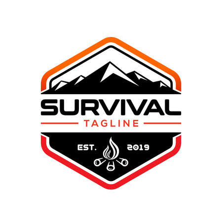 Survival design logo templateのイラスト素材