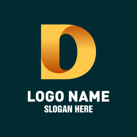 Initial D Logo Vector Design Templateのイラスト素材