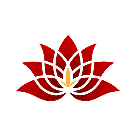 Gold Diamond Lotus Flower logoのイラスト素材