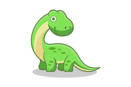 cute dinosaur cartoon illustration vector, suitable for stickers and children's booksのイラスト素材