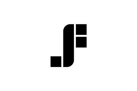 vector illustration of personal branding logo initials J and F, simple and modern logo monogramのイラスト素材