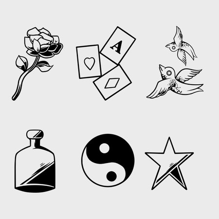 multipurpose accessories symbol element illustrationのイラスト素材