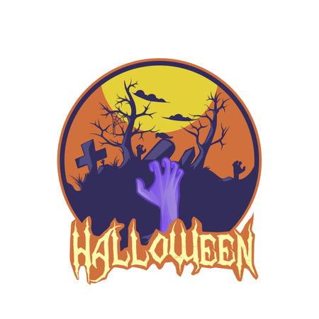 Halloween hand illustrationのイラスト素材