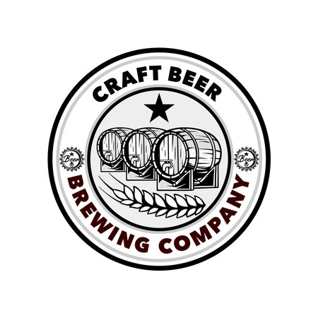 Craft beer logoのイラスト素材