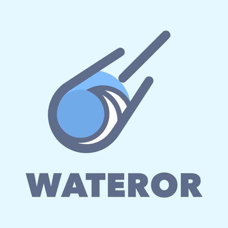 Water drop simple design logoのイラスト素材
