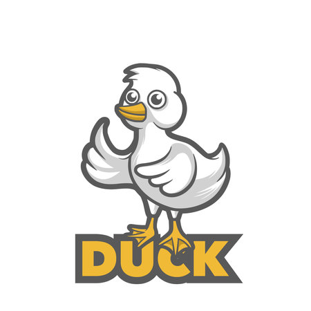 duck vector illustration on white background for your web and mobile app designのイラスト素材
