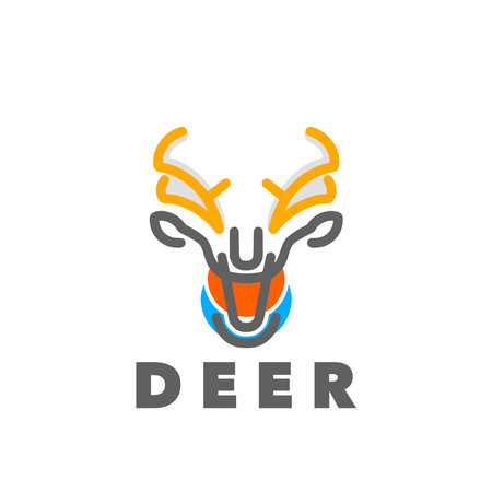 deer logo concept design. vector illustration. eps 10.のイラスト素材