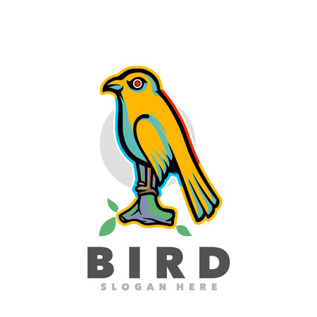 bird logo with modern concept. vector icon bird logo with modern flat styleのイラスト素材