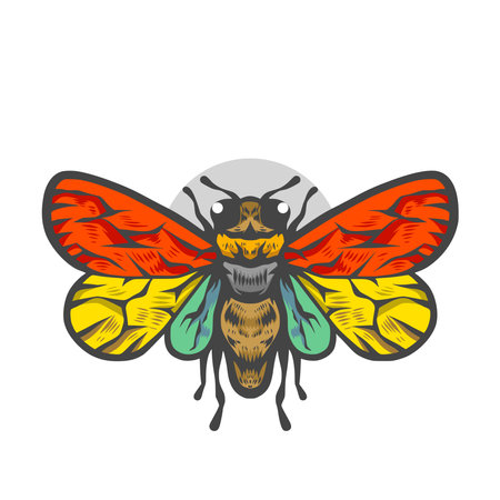 Bee icon isolated on white background. Vector illustration. Eps 10.のイラスト素材