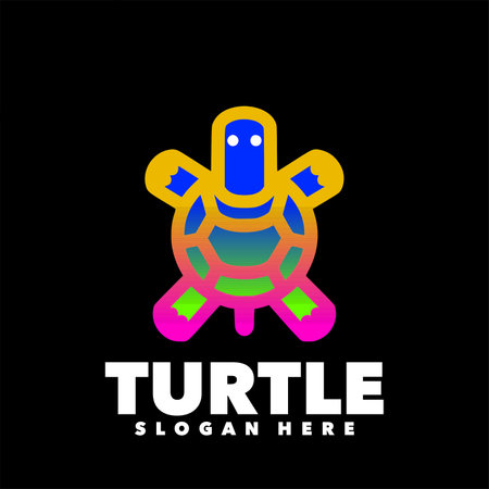 Turtle gradient logoのイラスト素材