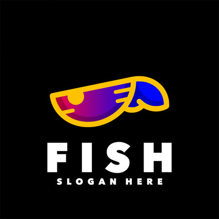 FISH logo with modern concept. Vector illustration, EPS 10.のイラスト素材