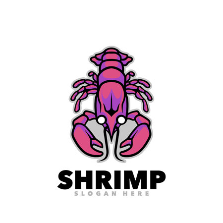 lobster logo template vector icon illustration design element isolated on white backgroundのイラスト素材