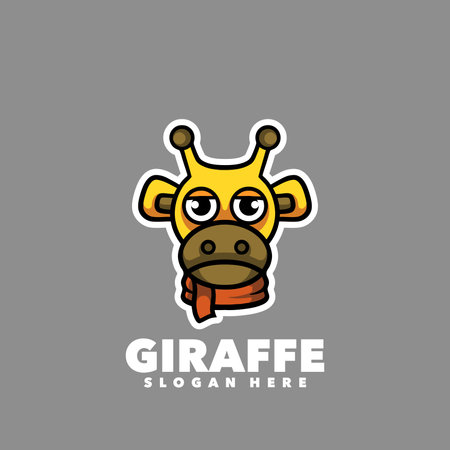Giraffe logo with modern concept. Vector illustration of giraffe headのイラスト素材