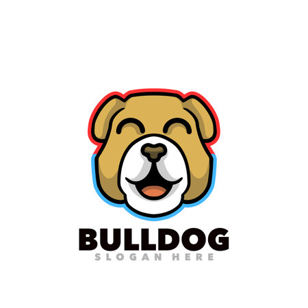 Bulldog logo template vector icon element isolated on white background for your businessのイラスト素材