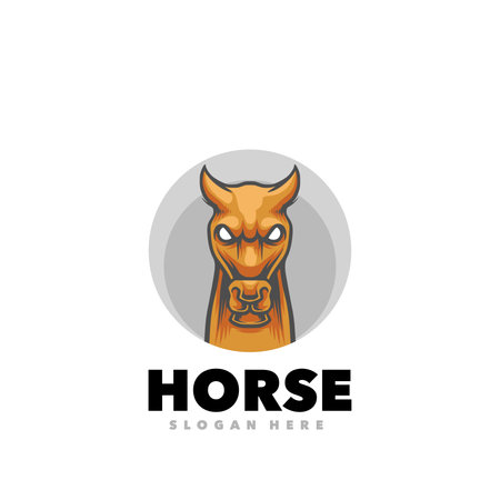 Horse logo template vector icon illustration design. Horse logo concept.のイラスト素材