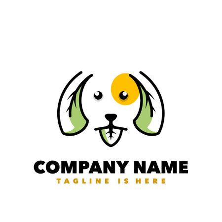 cute dog logo design vector graphic symbol icon sign illustration creative ideaのイラスト素材