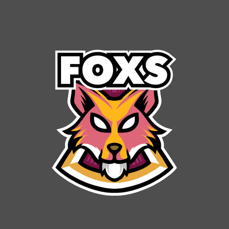 Fox head mascot logo. Vector illustration of fox head mascot for sport team.のイラスト素材