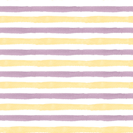 Watercolor pastel stripes seamless pattern. Hand painted striped background.の写真素材