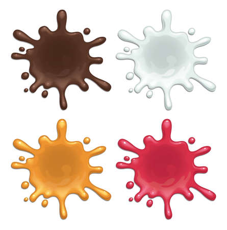 Colorful splash isolated on a white background. Vector illustration, eps 10のイラスト素材