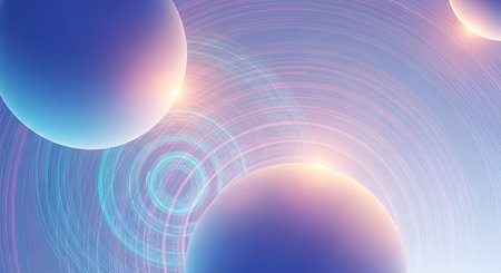 An abstract background with a soft pastel gradient transitioning from light blue to pink and purple....