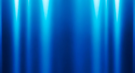 An abstract background composed of vertical streaks of glowing blue light. The streaks vary in...
