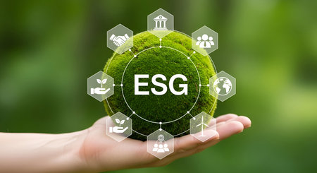 Icons showing hand holding moss ball. High resolution image suitable for commercial use. Clear details and vibrant colors enhance visual appeal.の写真素材