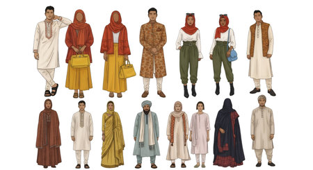 A collection of diverse individuals, including men, women, and children, showcasing a range of...