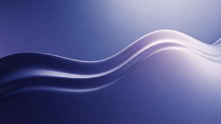 abstract blue background with smooth lines and waves, 3d renderの写真素材