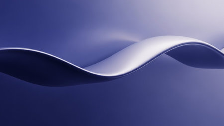abstract blue background with smooth wavy lines in it. 3d render