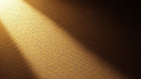 Sunlight on the wall. Texture. Abstract background for design.の写真素材