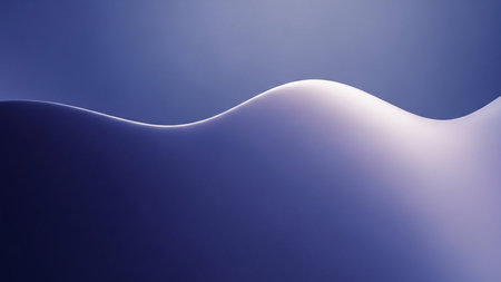 abstract blue background with some smooth lines in it (3d render)の写真素材